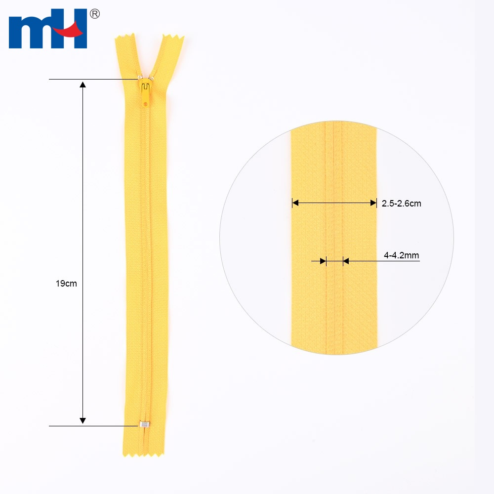 Reverse Coil Zipper Nylon Zipper No. 3 Close End Zipper Wholesale Made By Order No Stock