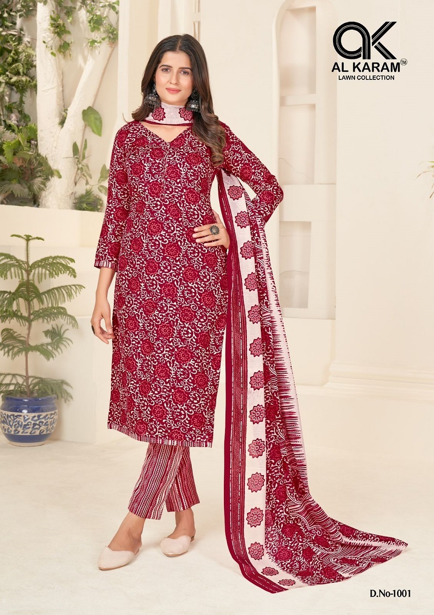 Al Karam Jaipuri Queen Dress Material