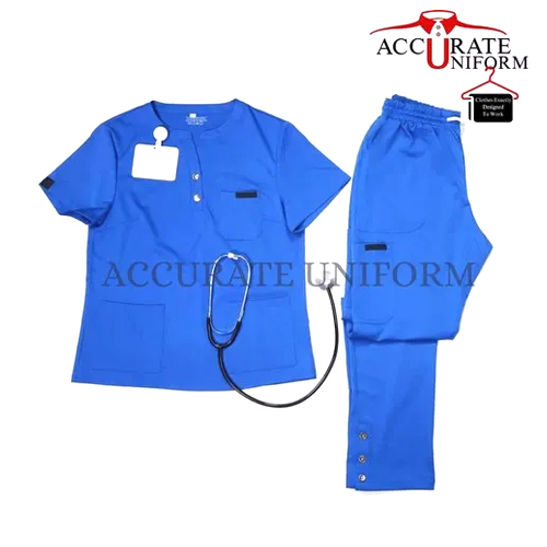 Blue Hospital Uniform Scrub