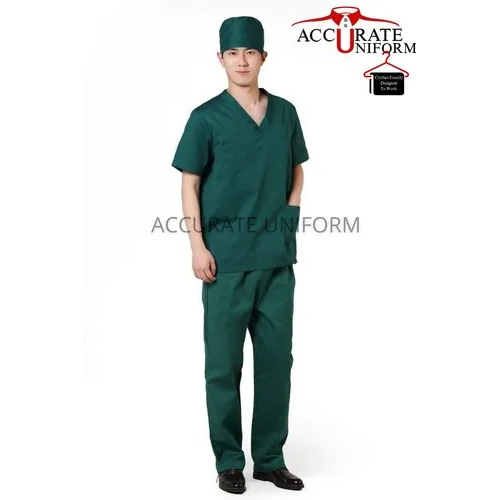 Blue And Red Hospital Staff Uniform