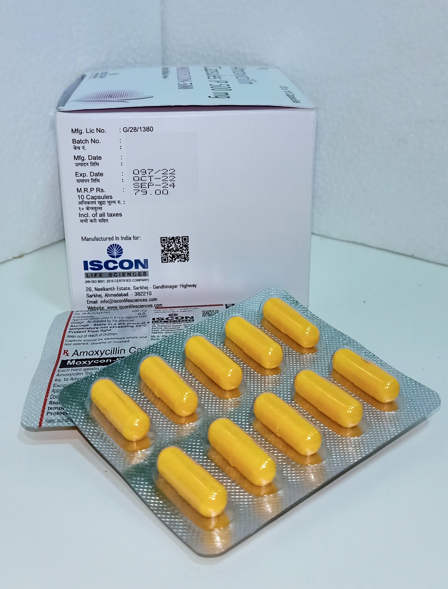 Amoxycillin - 500 Mg Capsules | Dosage As Per Doctor's Advice, General Medicine, Store In Cool And Dry Place