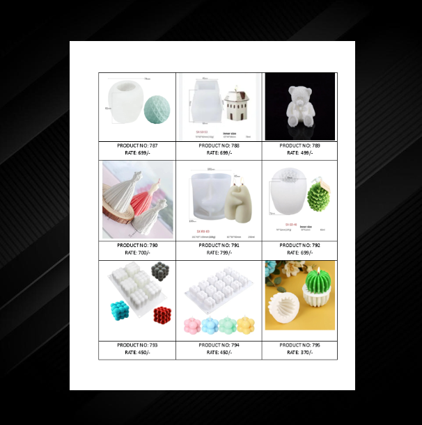Can Shape Candle Moulds (Twisted) - High-quality Silicone, Flexible & Non-stick Surface | Ideal For Epoxy Resin, Soap, Candle, Bath Bombs & More