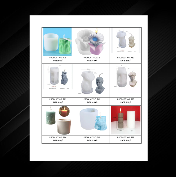 Can Shape Candle Moulds (Twisted) - High-quality Silicone, Flexible & Non-stick Surface | Ideal For Epoxy Resin, Soap, Candle, Bath Bombs & More