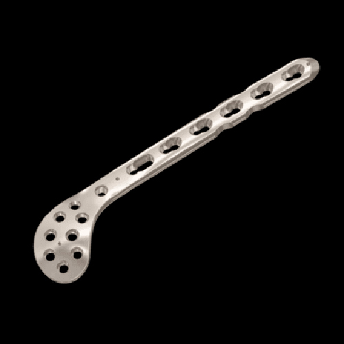Distal Medial Femur Plate - Steel, Silver Color | Metal Pins, Sterilized for Hospital Use