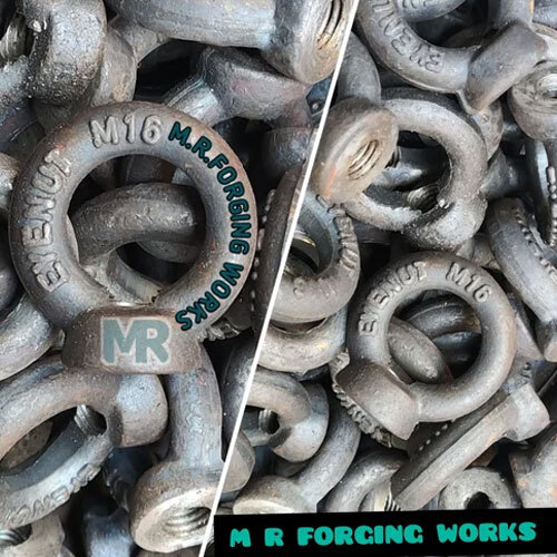 M16 Eye Nut - Gray, Powder Coated | M16 Size, Industrial Use, Ideal For Construction Applications, Durable Eye Nut Design