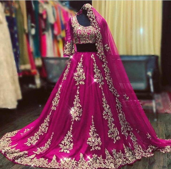 Embroidery Lehenga - Georgette Fabric With Inner Satin Silk, Length 42 Inches, Waist 44 Inches, Flair 270+, Available In 6 Elegant Colors