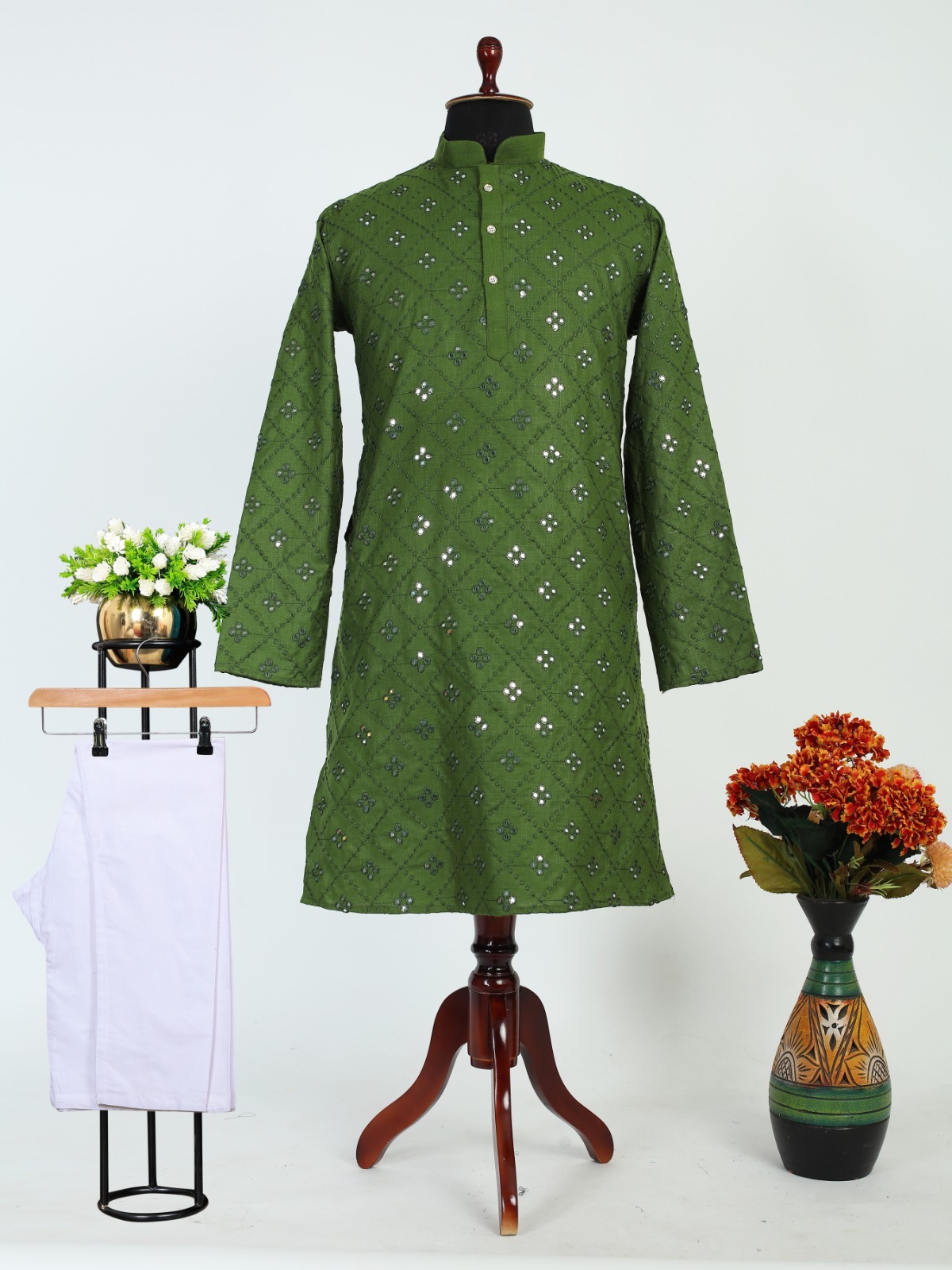 Magic Cotton Kurta - Color: Red
