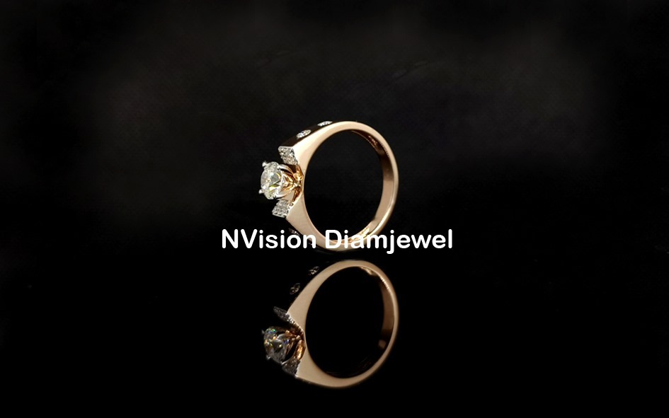 Natural Diamond Solitaire Nestled Ring Diamond Clarity: Vs1