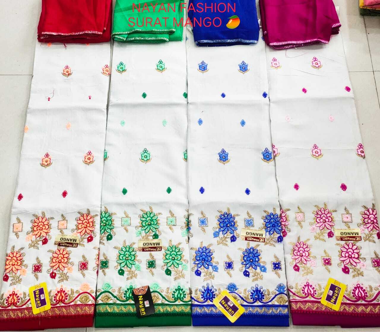 Dress Material - Cotton, Synthetic, Custom Size | Ethnic Indian Trendy Design, All Season Washable, Fancy Variety, Embroidery, Mirror & Jari Work Suits