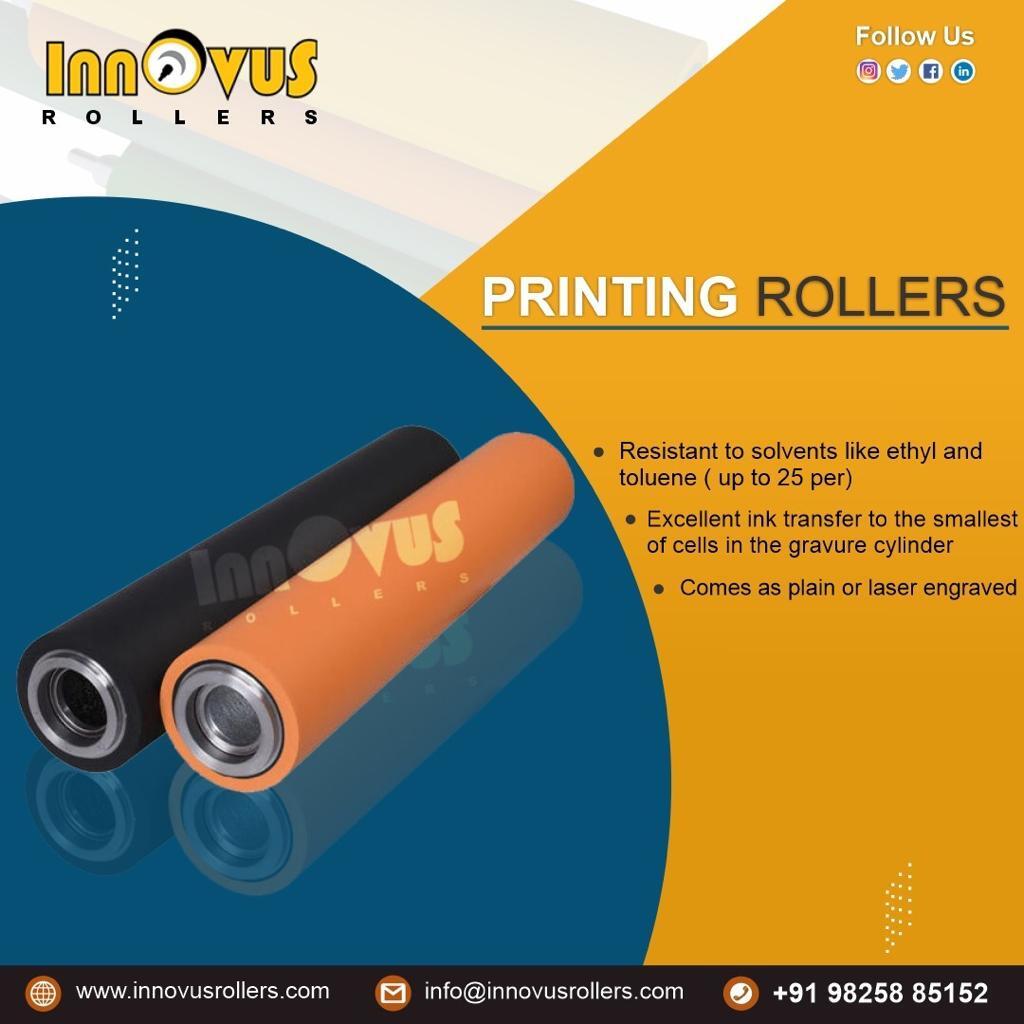 Printing Rubber Roller - Silicone Material, Customized Size | Durable, Easy To Install, High Speed For Flexo Graphic Printing
