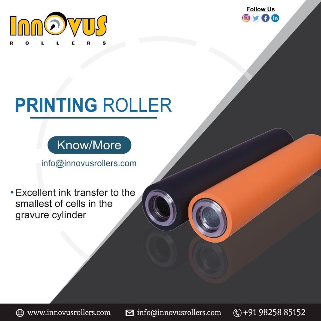 Printing Rubber Roller - Silicone Material, Customized Size | Durable, Easy To Install, High Speed For Flexo Graphic Printing