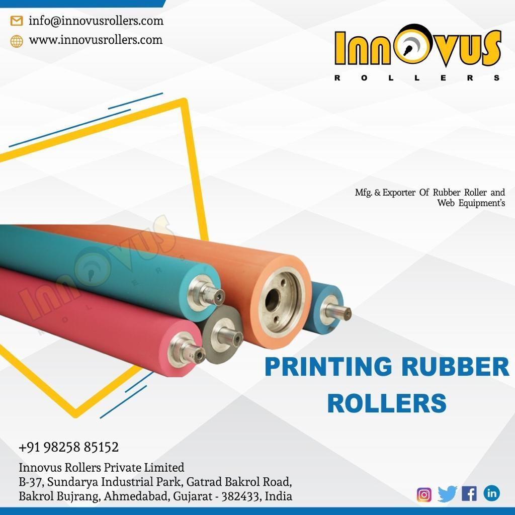 Printing Rubber Roller - Silicone Material, Customized Size | Durable, Easy To Install, High Speed For Flexo Graphic Printing