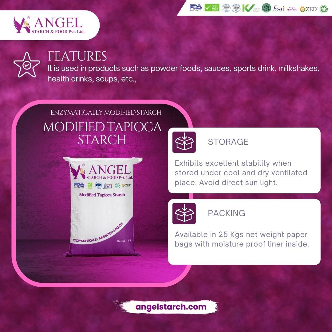 Enzymatically Modified Starch Maltodextrin Tapioca Starch For Puddings And Desserts