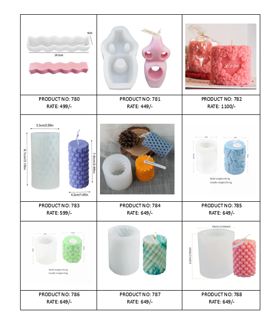 Wavy Pillar Shape Candle Moulds - High-quality Silicone Material, Flexible Design For Epoxy Resin, Soap, Candles, Ice, And Crafting Projects