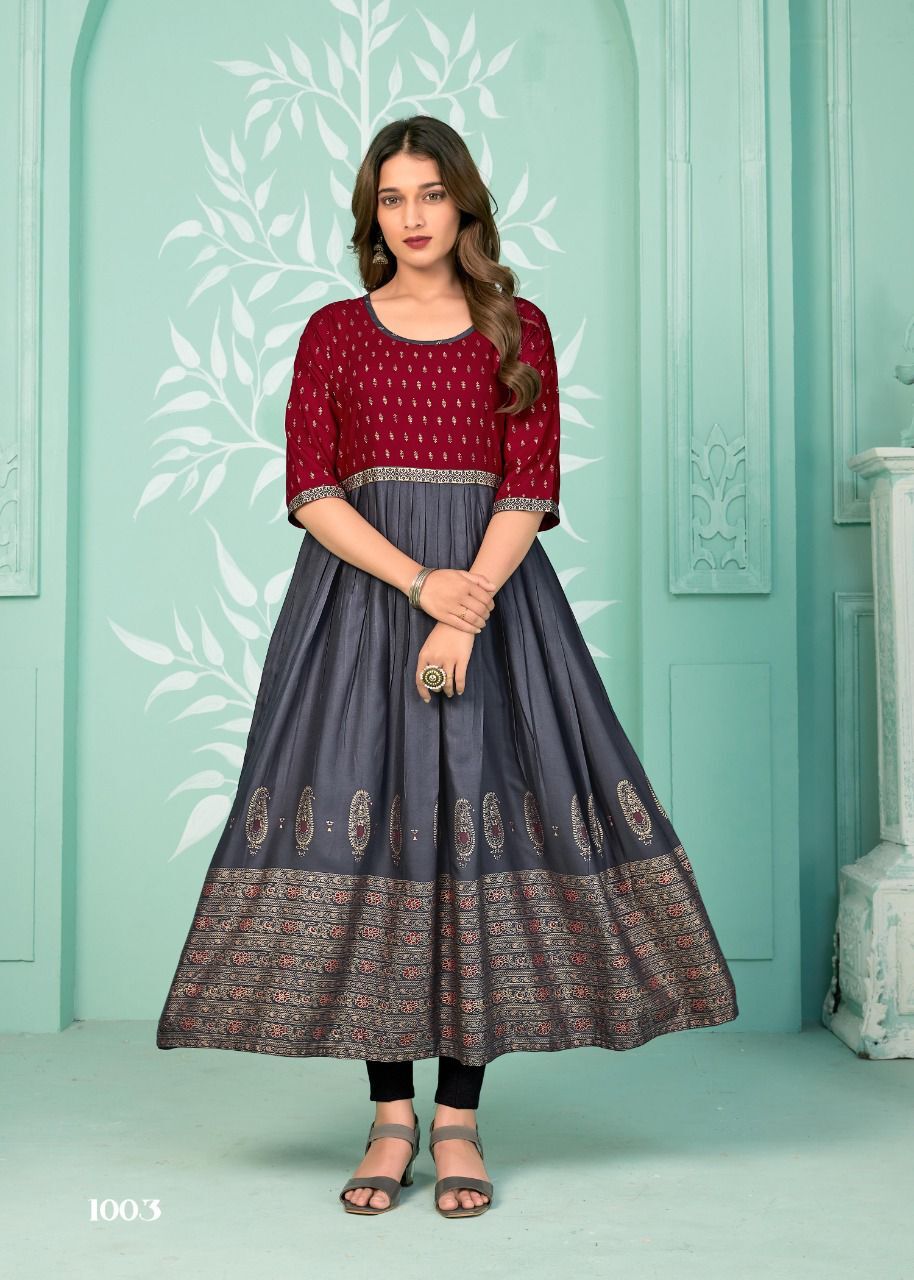 Gown Type Kurti - Bust Size: Medium Meter (M)