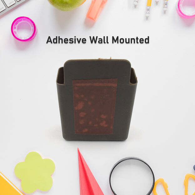 Multipurpose Plastic Wall Mounted Remote And Mobile Holder Stand (Pack Of 4) (8485)
