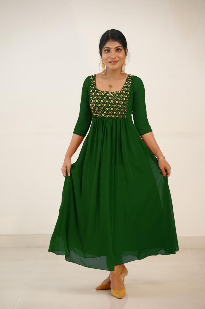 Georgette Kurti With Duppata