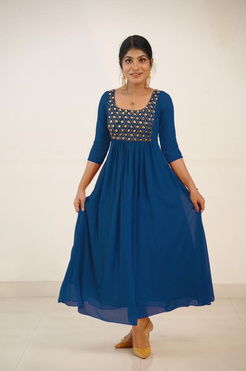 Georgette Kurti With Duppata