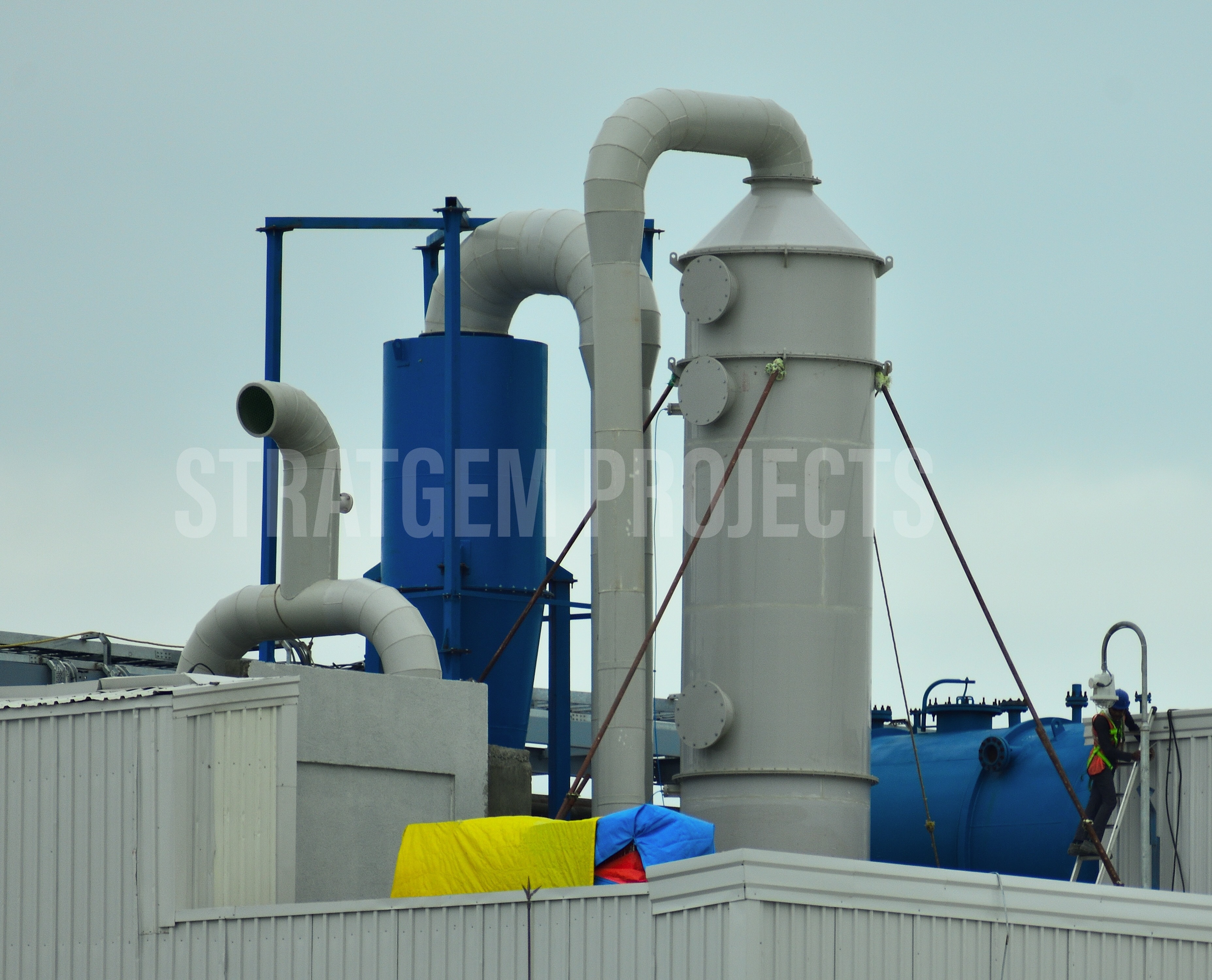 Industrial Wet Scrubber - Metal, 1000 To 100000 M3/hr Capacity | High-temperature, Moisture-resistant, Customizable Configurations, 80 Dba Noise Level