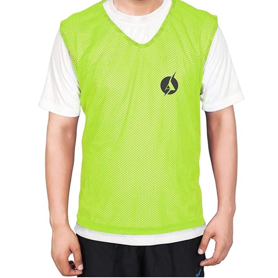 Sas Sports Training Bibs - Premium Quality Polyester Mesh, Set Of 6 Lightweight F. Green Soccer Vests | Breathable, Dustproof, Waterproof, Perfect For Scrimmage