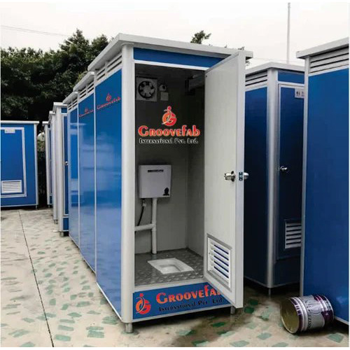 Blue Ms Portable Toilets Cabin