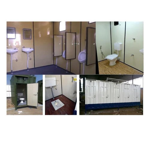 Blue Ms Portable Toilets Cabin