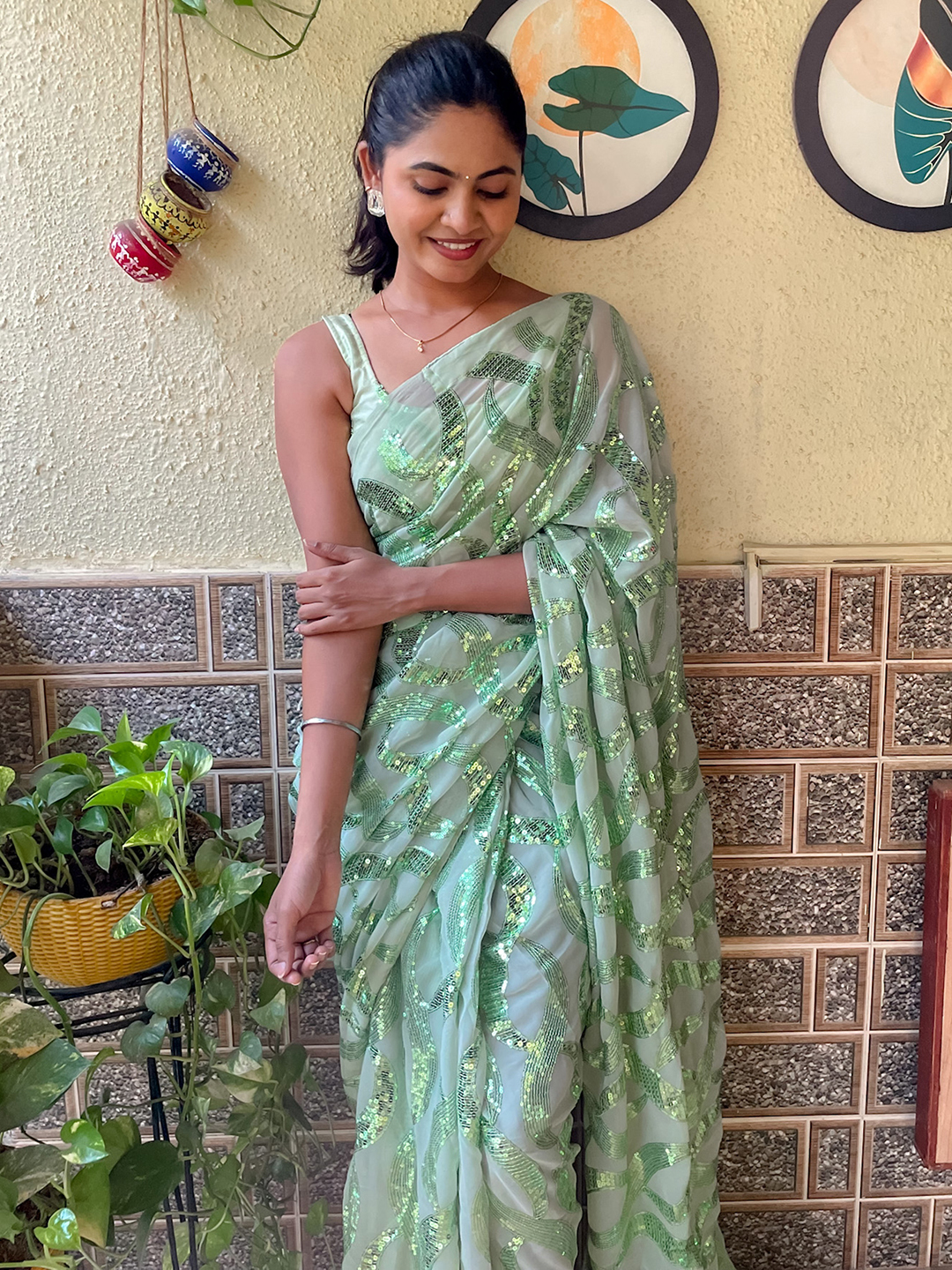 Fancy Sequence Saree