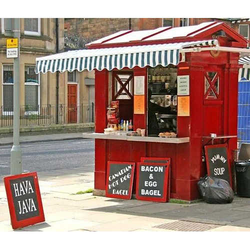 Steel Coffee Shop Container Internal Dimension: 8x10 Feet