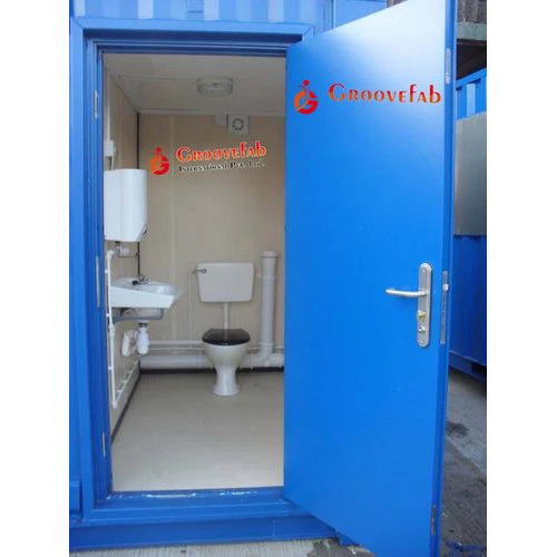 Blue Mobile Toilet