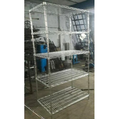 मशीन से बने स्टेनलेस स्टील शेल्व्स हैवी रैक