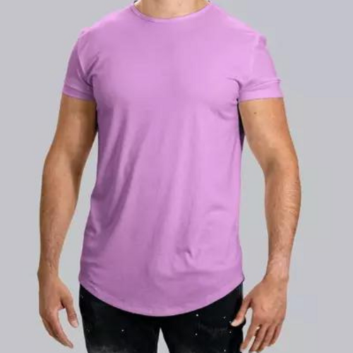 Pure Cotton Men T-shirt Plain Round Neck T-shirts