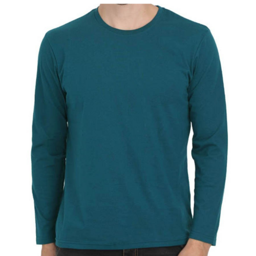 Mens Cotton Plain T Shirt Full Sleeve