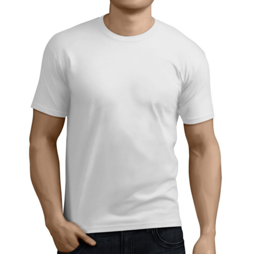 Plain Mens Polyester T Shirt Round Neck