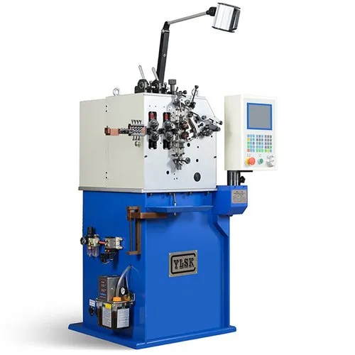 Compression Spring Coiling Machine - Color: Blue/White