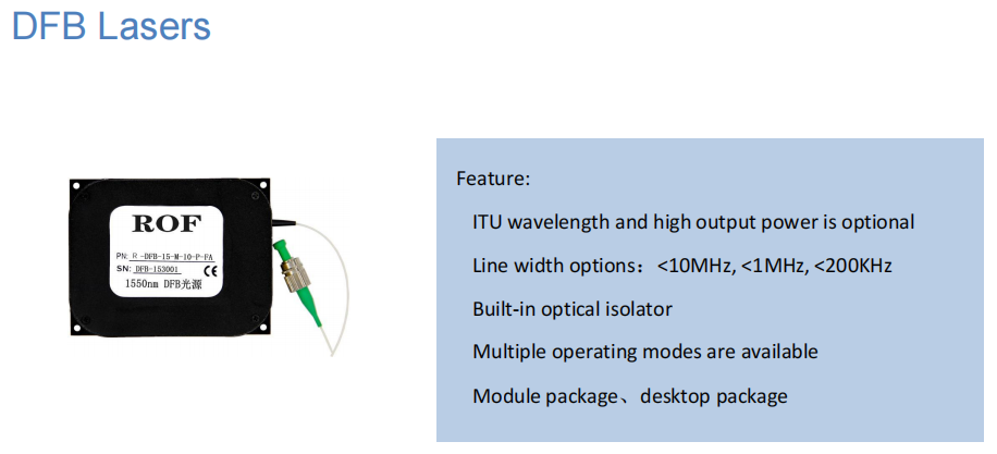 Rof Eo Modulator Pulse Laser Source Dfb Laser Module Dfb Semiconductor Laser Light Source - Application: Industrial