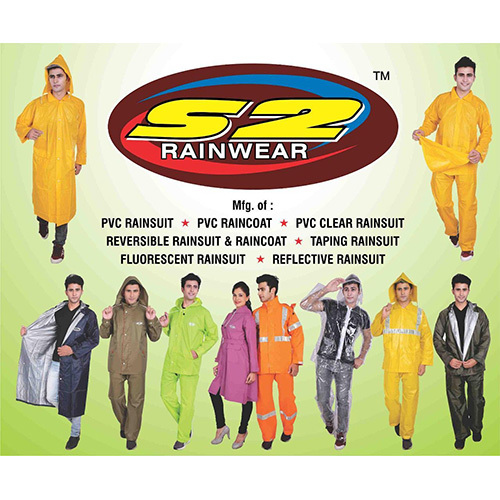 Pu Long Raincoat With Reflective Tape - Age Group: Adult