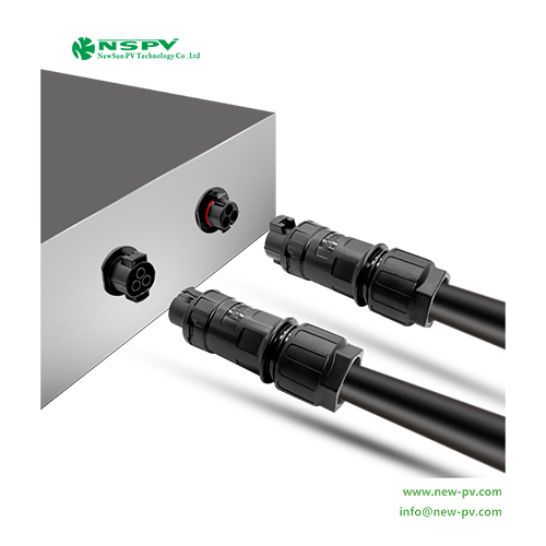 Black Solar Inverter Ac Connector For Ac Coupling System Inverter