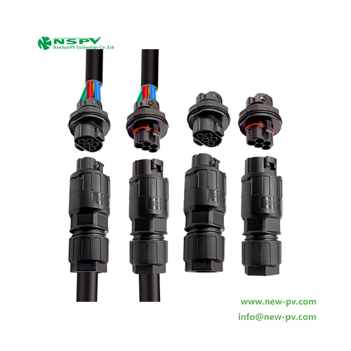 Black Solar Inverter Ac Connector For Ac Coupling System Inverter