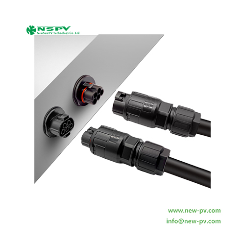 Black Solar Inverter Ac Connector For Ac Coupling System Inverter