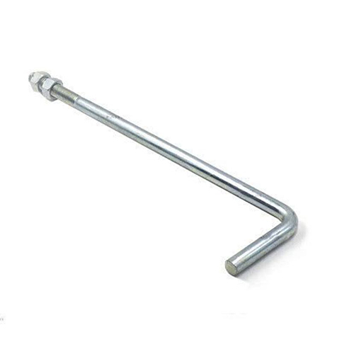 L Type Foundation Bolt - Gray, Powder Coated | Suitable for Heavy-Duty Construction Applications, Durable and Corrosion Resistant