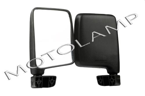 Side Mirror Van (Type 3) - Polycarbonate And Glass Design | Black Finish 5-year Life Span
