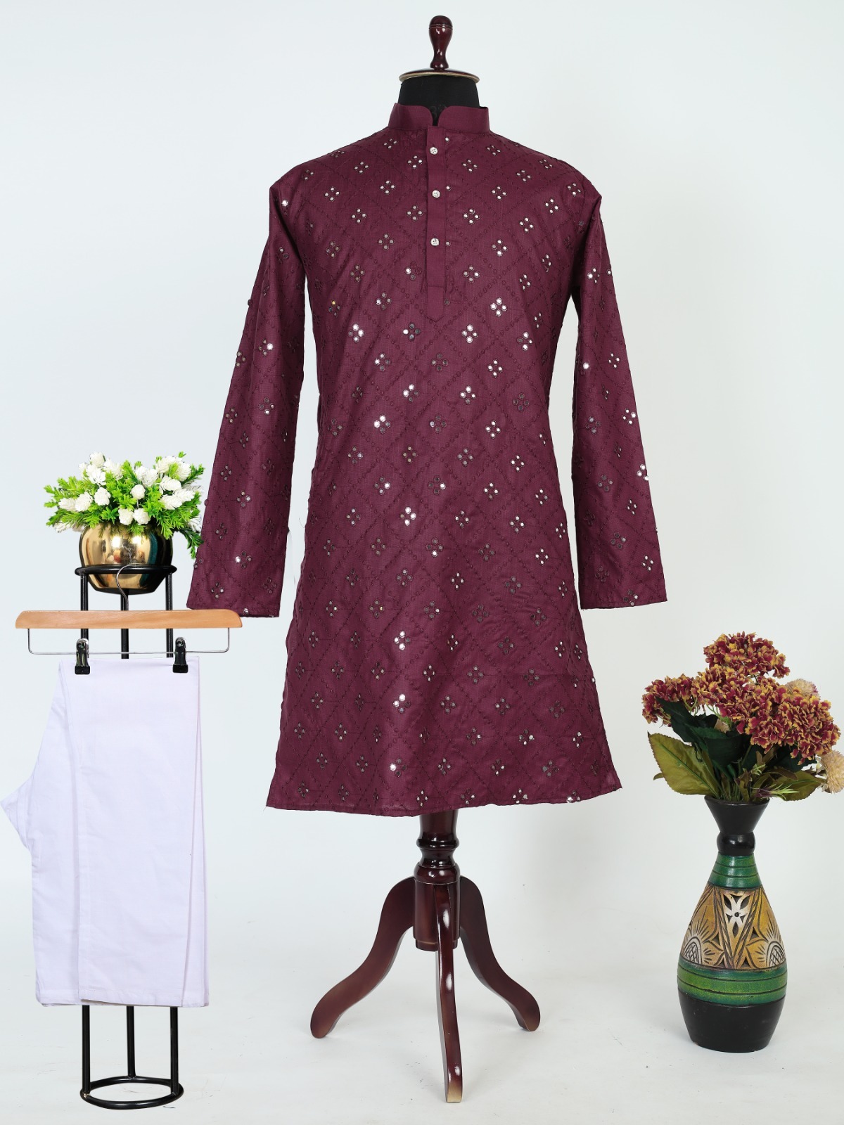 Mens Cotton Kurta - Color: Green