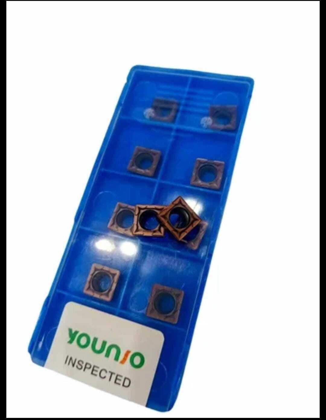 Scmt 09t304 Inerts - Stainless Steel, 7 Positive Flank Inserts, Black Color | High Performance For Semi-finishing & Finish Turning, Moderate Feed Chip Breaking