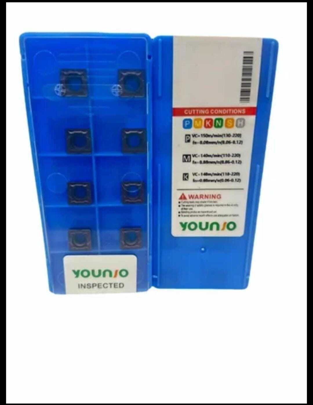 Scmt 09t304 Inerts - Stainless Steel, 7 Positive Flank Inserts, Black Color | High Performance For Semi-finishing & Finish Turning, Moderate Feed Chip Breaking
