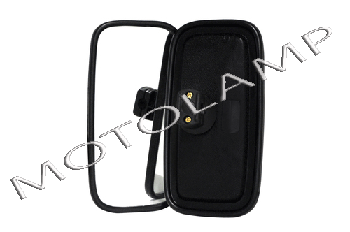 Side Mirror Turbo - Polycarbonate And Glass Material | Black Color, Accessory Mirror Type