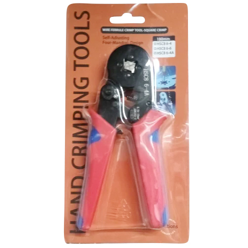 Chakra 6 Hand Crimping Tool - Metal And Plastic, 7 Inch Size | Ergonomic Handle, Durable For Copper And Aluminum Sleeve Lugs Crimping