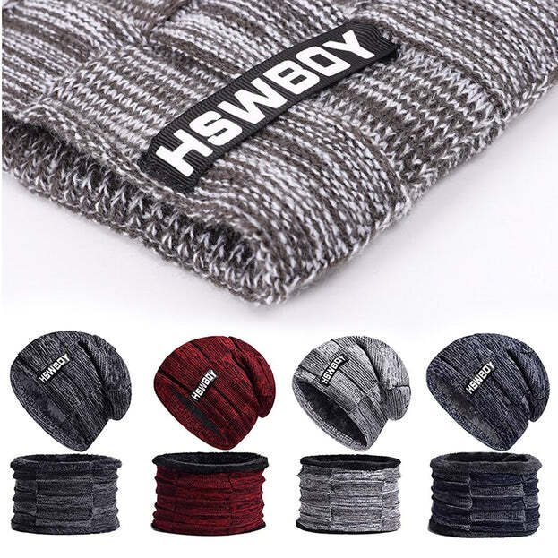 Ultra Soft Unisex Woollen Beanie Cap Plus Muffler Scarf (6066)