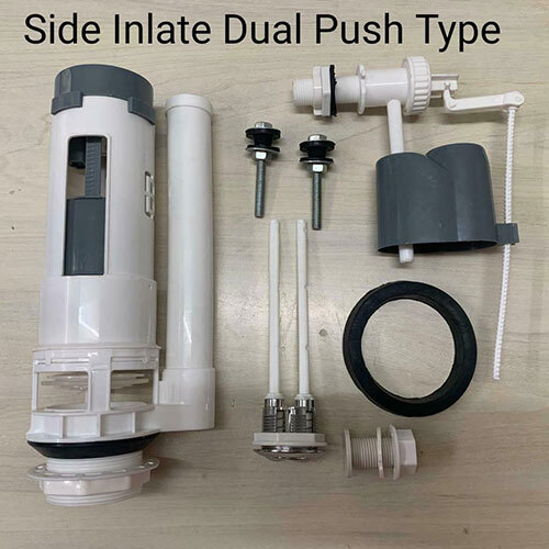 Side Inlet Flush System - Color: White-Black