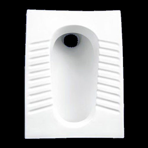 Orissa Pan - Ceramic, 20 Inch, Glossy White Finish | High Quality, Floor Mounted, One-Piece Structure, Splash-Proof