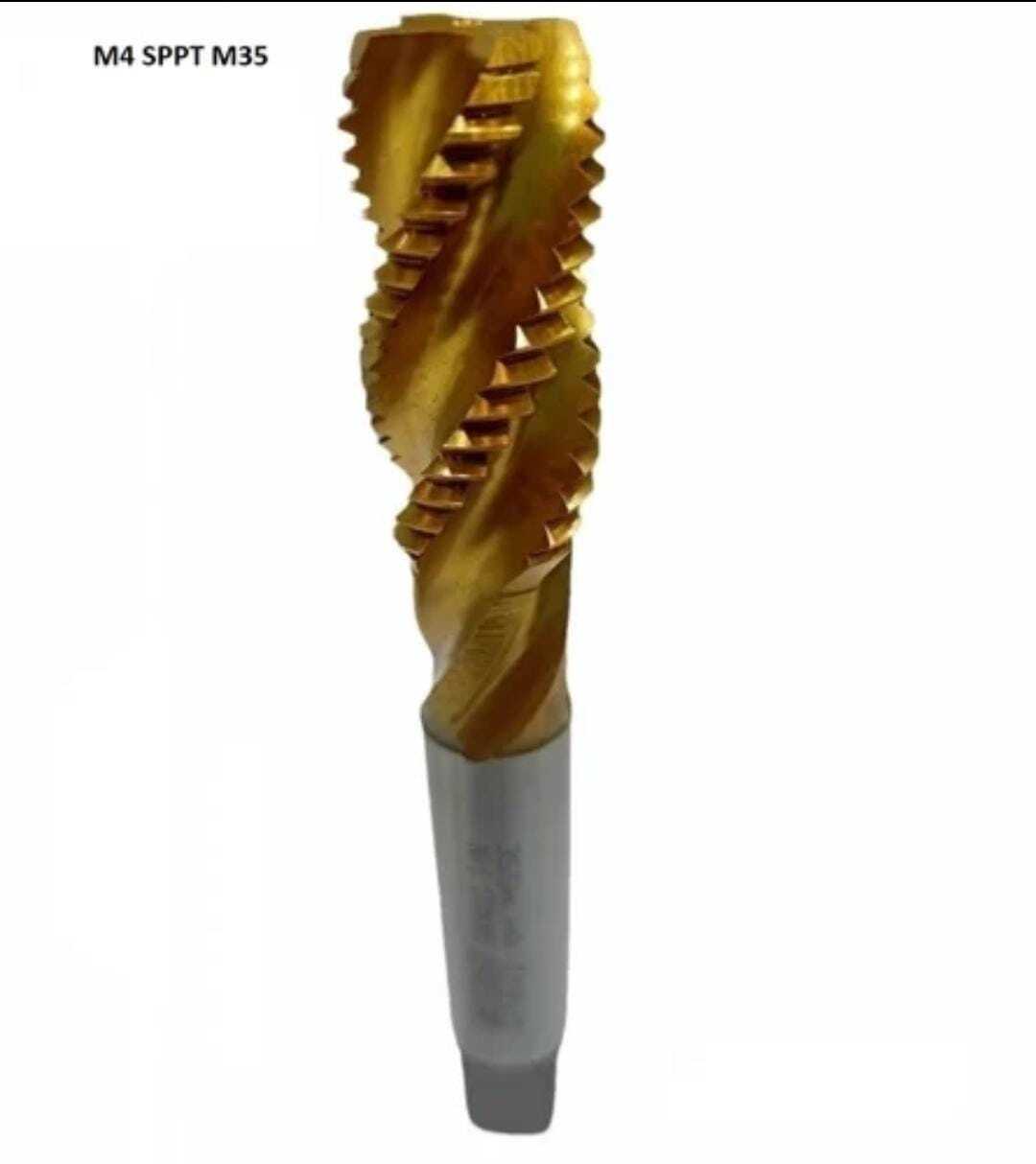 M4 Sppt M35 Hss-e Tin Coated - M35 Material For Hard Processing | Silver And Gold Color, Suitable For Cnc Machine Operations